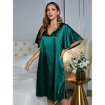 Pajamas Women Silk like High Grade Home Wear Ice Silk Satin Nightdress Women Summer - Quality Home Clothing| Beauty