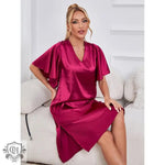 Pajamas Women Silk like High Grade Home Wear Ice Silk Satin Nightdress Women Summer - Quality Home Clothing| Beauty