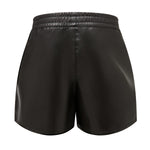 Simple Faux Leather Casual Shorts - QH Clothing