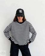 Simple Striped Colour Contrast Sweater - Quality Home Clothing| Beauty