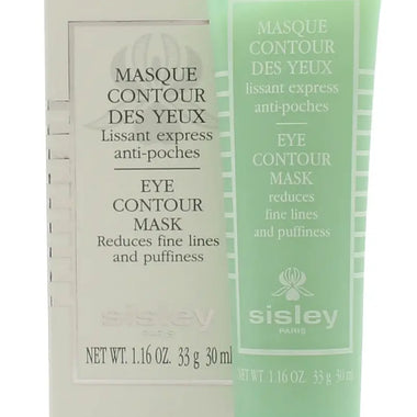 Mint green Sisley Eye Contour Mask tube and box for reducing puffiness and dark circles