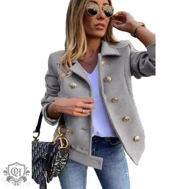 Sleek and Stylish Double-Breasted Jacket - Quality Home Clothing | Beauty