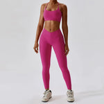 Sexy Beauty Back Yoga Clothes Outer Wear Pilates Running Fitness Exercise Yoga Suit Women - Quality Home Clothing| Beauty