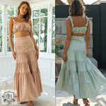 Sleeveless Crop Top & Long Swing Skirt - Clothing