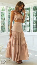 Sleeveless Crop Top & Long Swing Skirt - Clothing