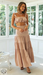 Sleeveless Crop Top & Long Swing Skirt - Clothing