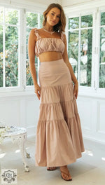 Sleeveless Crop Top & Long Swing Skirt - Clothing