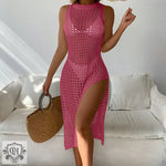 Sun Protection High Slit Beach Dress - QH Clothing