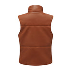 Sleeveless Stand Collar Jacket - Clothing