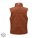 Sleeveless Stand Collar Jacket - Clothing