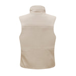 Sleeveless Stand Collar Jacket - Clothing