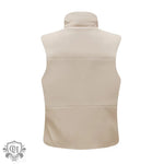 Sleeveless Stand Collar Jacket - Clothing