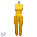 Sleeveless Top & Tassel Trim Trousers - Clothing