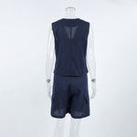 Sleeveless Waistcoat Vest & Shorts Set - Clothing