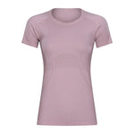 Short Sleeve round Neck Exercise T-shirt Slim Fit Breathable Yoga Short Sleeve Spring Summer Women - Quality Home Clothing| Beauty