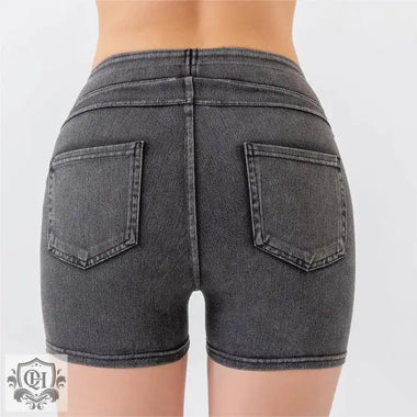 Denim Yoga Shorts Women's High Waist Slimming Hip Raise Stretch Workout Pants Running Sports Outerwear Casual Shorts - Quality Home Clothing| Beauty