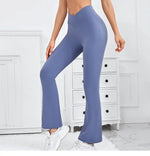 Bell Bottom Pants Sexy Skinny Yoga Pants Stretchy High Waist Slimming Trousers Women Hip Lifting Outer Wear - Quality Home Clothing| Beauty