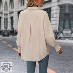 Autumn Women Clothing Solid Color Long Sleeve Shirt Women - Quality Home Clothing| Beauty