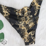 Bronze Snake Bikini - Crystal Accent - QH Clothing