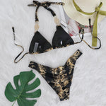 Bronze Snake Bikini - Crystal Accent - QH Clothing