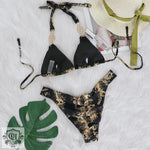 Bronze Snake Bikini - Crystal Accent - QH Clothing