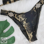 Bronze Snake Bikini - Crystal Accent - QH Clothing