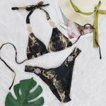 Bronze Snake Bikini - Crystal Accent - QH Clothing