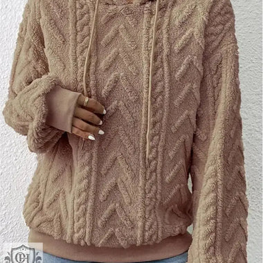 Fall Winter Women Pullover Sweater Flannel Hooded Loose Plush Jacket - Quality Home Clothing| Beauty