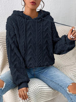 Fall Winter Women Pullover Sweater Flannel Hooded Loose Plush Jacket - Quality Home Clothing| Beauty