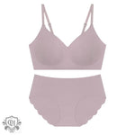 Soft Support Wireless Bra Set - S / Lotus purple - Clothing