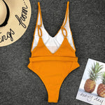 Solid Belted One piece Swimsuit - QH Clothing