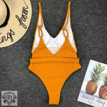 Solid Belted One piece Swimsuit - QH Clothing