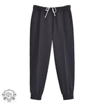 Solid Polyester Casual Tie Waist Trousers - QH Clothing