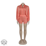 Solid Colour Batwing Two-Piece Set - Clothing