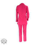 Solid Colour Blazer & Trousers Set - Clothing