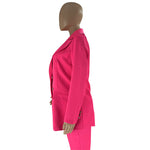 Solid Colour Blazer & Trousers Set - Clothing