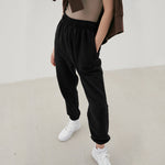 High Waist Cotton Sweatpants - QH Clothing