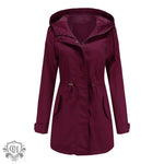 "Solid Cotton Coat for Women" - QH Clothing