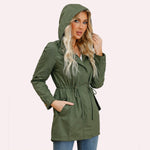 "Solid Cotton Coat for Women" - QH Clothing