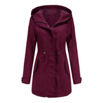 "Solid Cotton Coat for Women" - QH Clothing