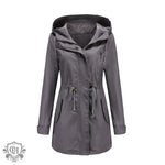 "Solid Cotton Coat for Women" - QH Clothing