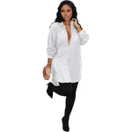 Women Clothing Solid Color Sequ Loose Shirt Dress - Quality Home Clothing| Beauty