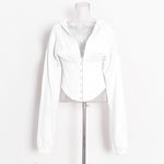 Optional Solid Color Waist Tied Hoodie - QH Clothing