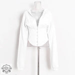 Optional Solid Color Waist Tied Hoodie - QH Clothing