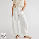 "Multi Color Wide Leg Cropped Jeans" - QH Clothing