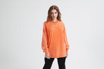 Solid Cotton Loose Fit Sweatshirt - QH Clothing