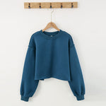 Fleece Lined Crop Sports Sweater - QH Clothing