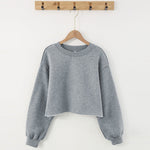 Fleece Lined Crop Sports Sweater - QH Clothing