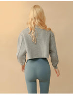 Fleece Lined Crop Sports Sweater - QH Clothing