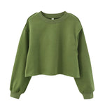 Fleece Lined Crop Sports Sweater - QH Clothing